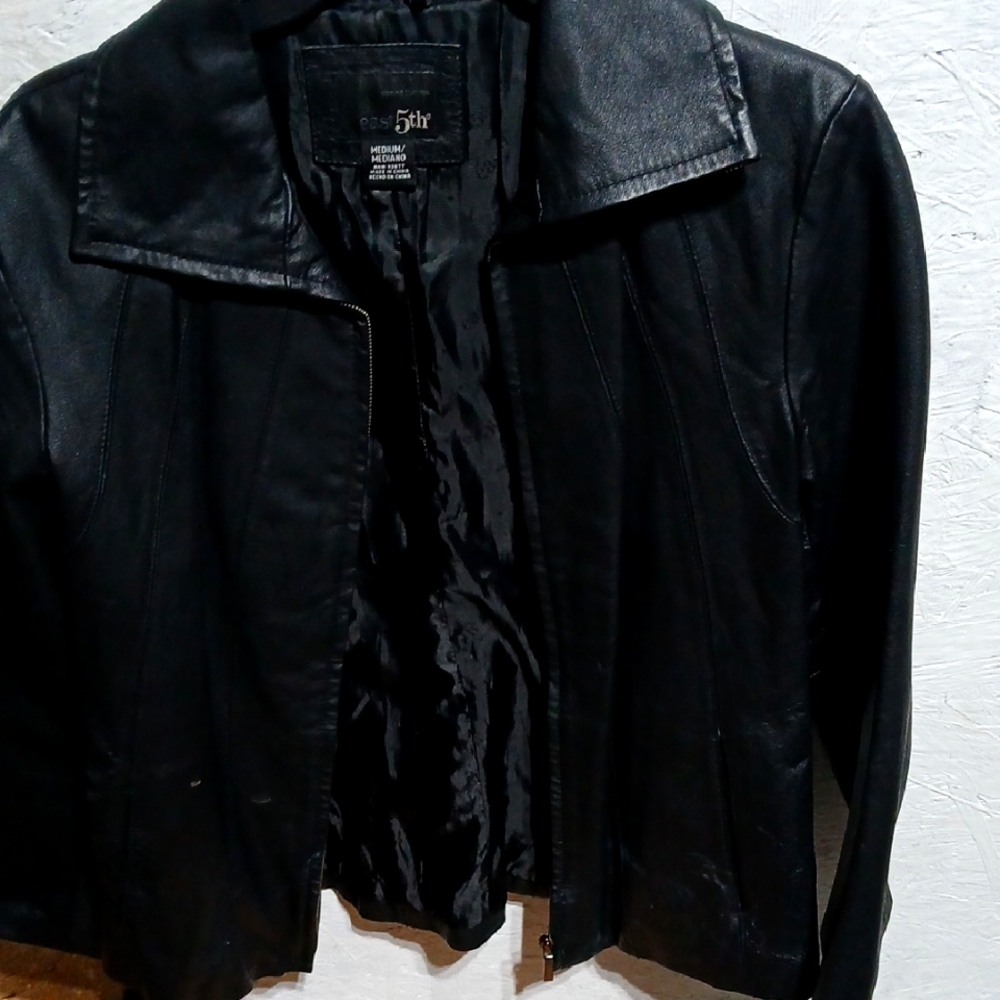 5th & Ocean Black Leather Jacket